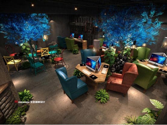 咖啡餐饮设计案例——山西大同G网咖