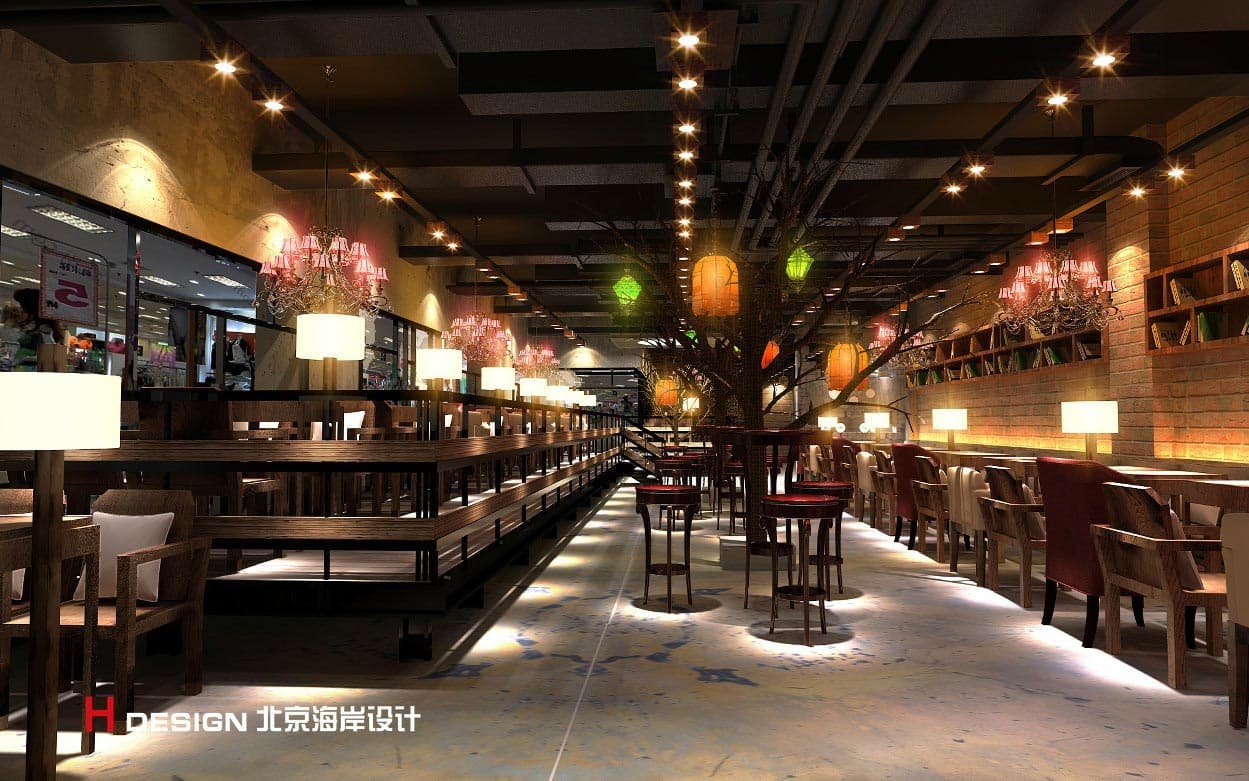 黑龙江百盛咖啡厅设计 